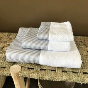 ensemble de serviettes de bain BLANC de coton egyptien, de qualité et unique